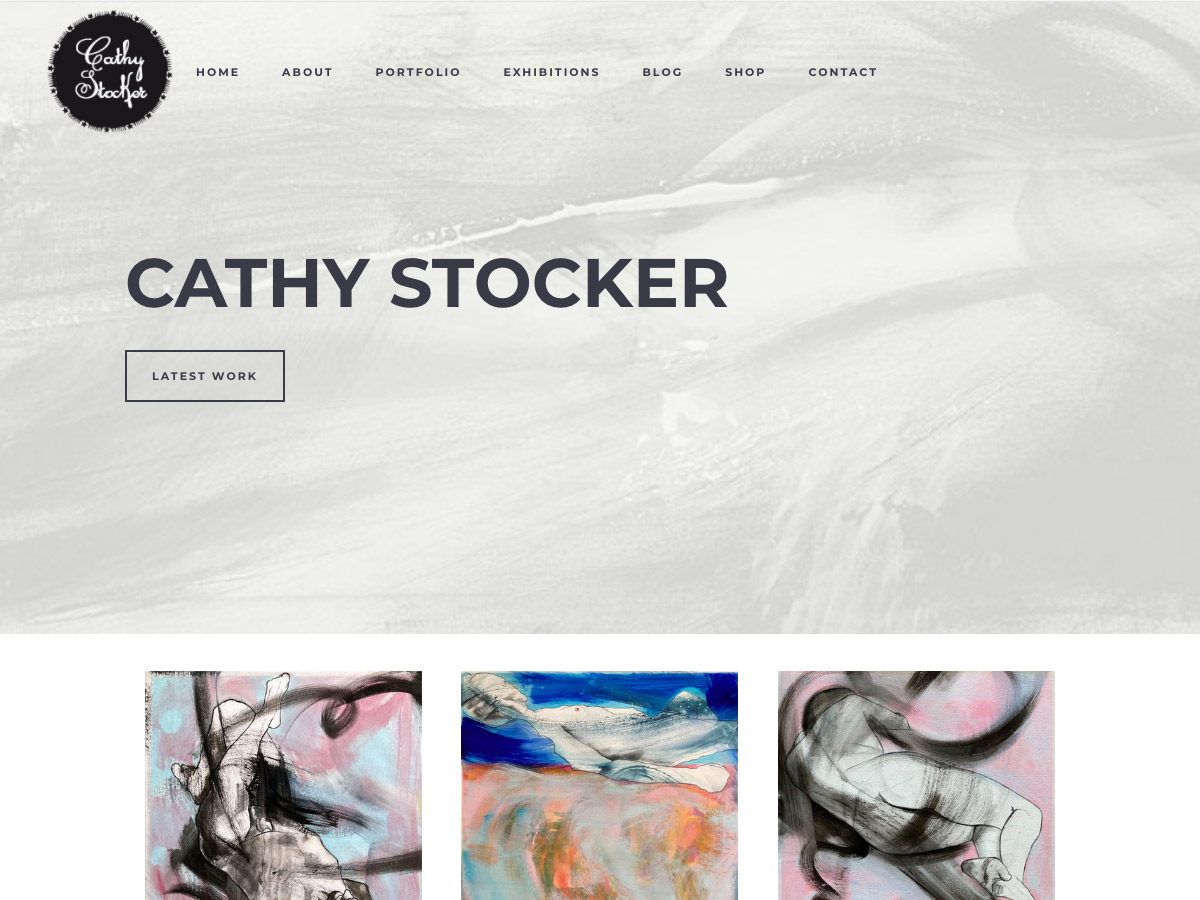 Cathy Stocker portfolio / ecommerce website