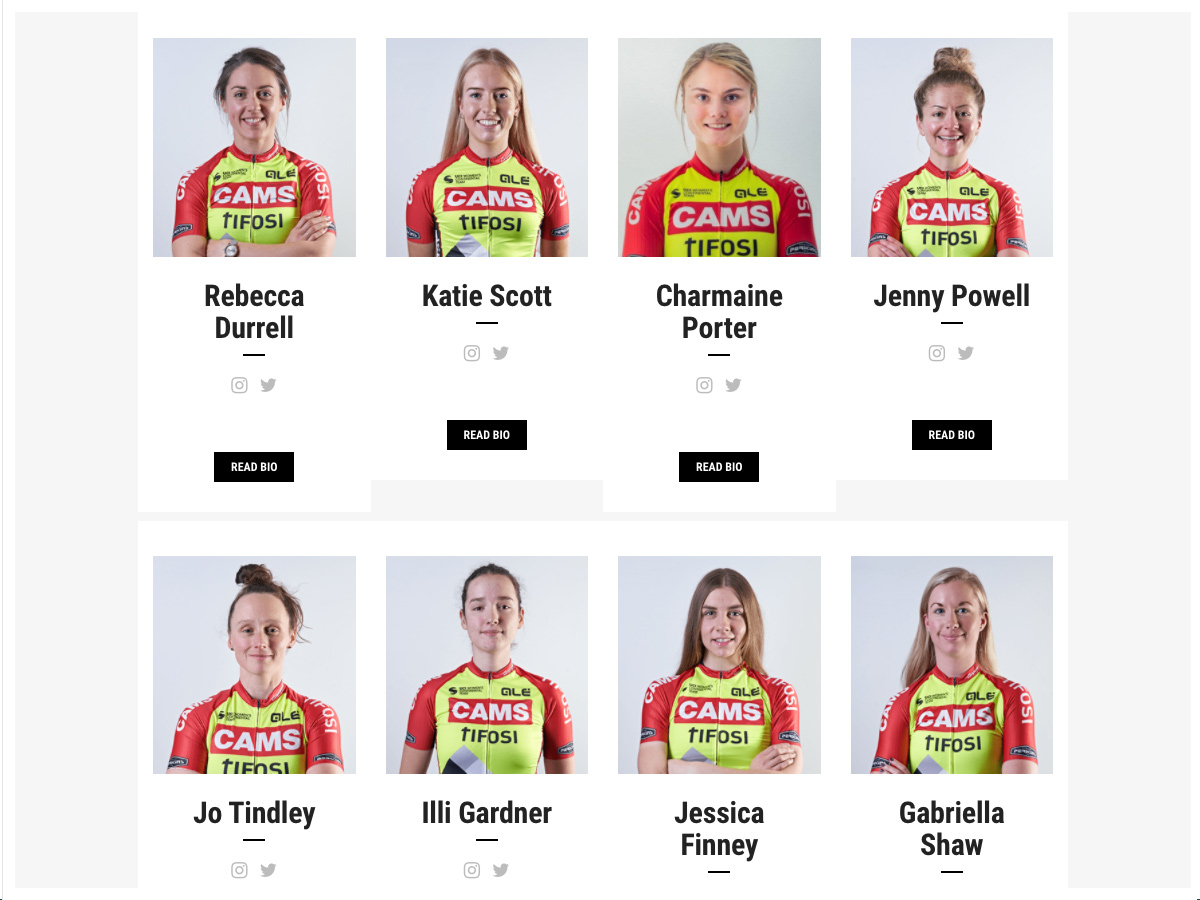 CAMS-Tifosi UCI women's cycling team website